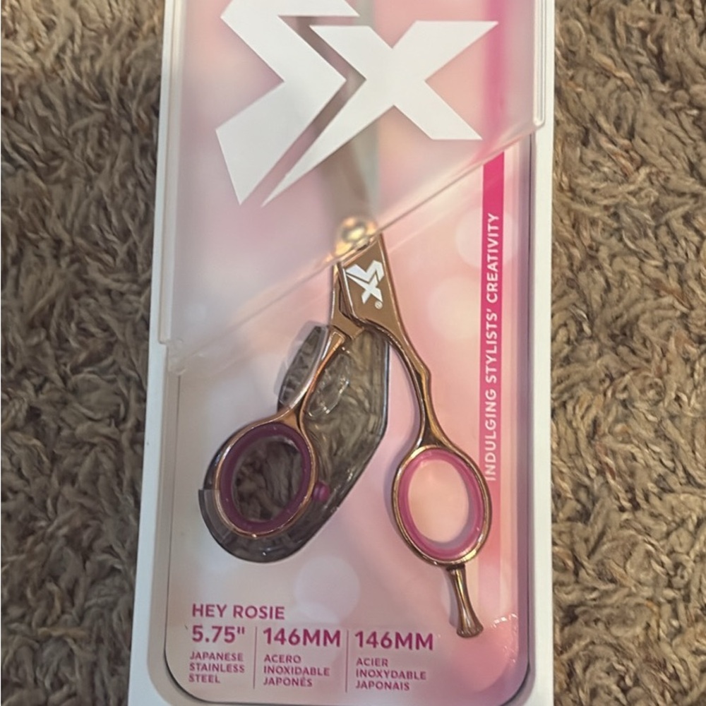 Hey Rosie Hair Scissors - Pink and Silver